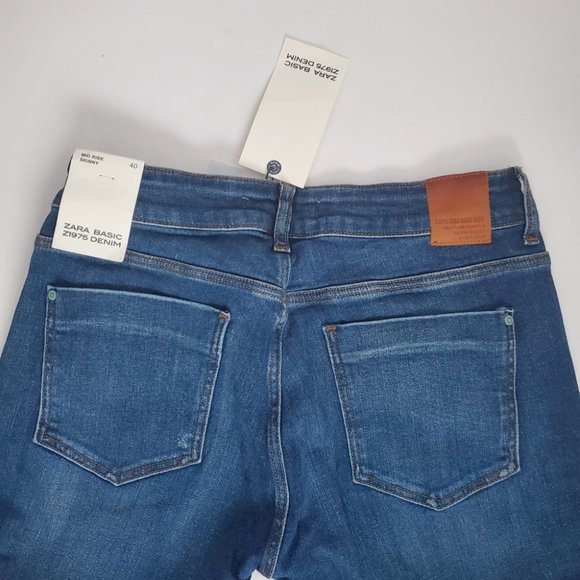 Zara Basic Denim Distressed Skinny Jeans 8 - Picture 5 of 8